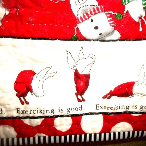 1 of a Kind Handmade Cotton Quilt-Throw-Wall-Hanging of Olivia the Pig! 30"X34" - Picture 3 of 5